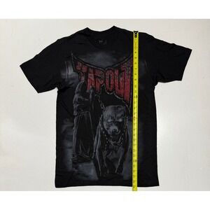 Tapout x Thiago Alves Y2K Pitbull Grim Reaper Shirt Men's Medium Made USA